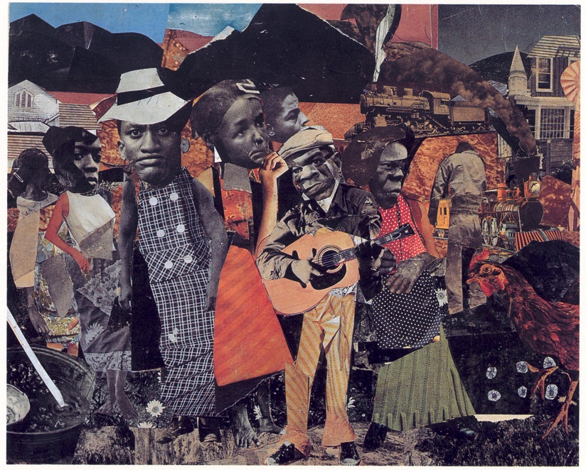 Romare Bearden - Watching the Good Trains Go By